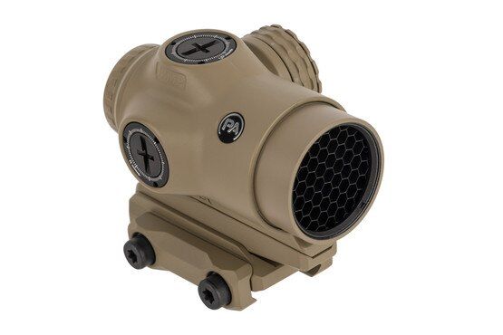 Primary Arms SLx 1x MicroPrism Anti-Reflection Device in FDE installed for demonstration